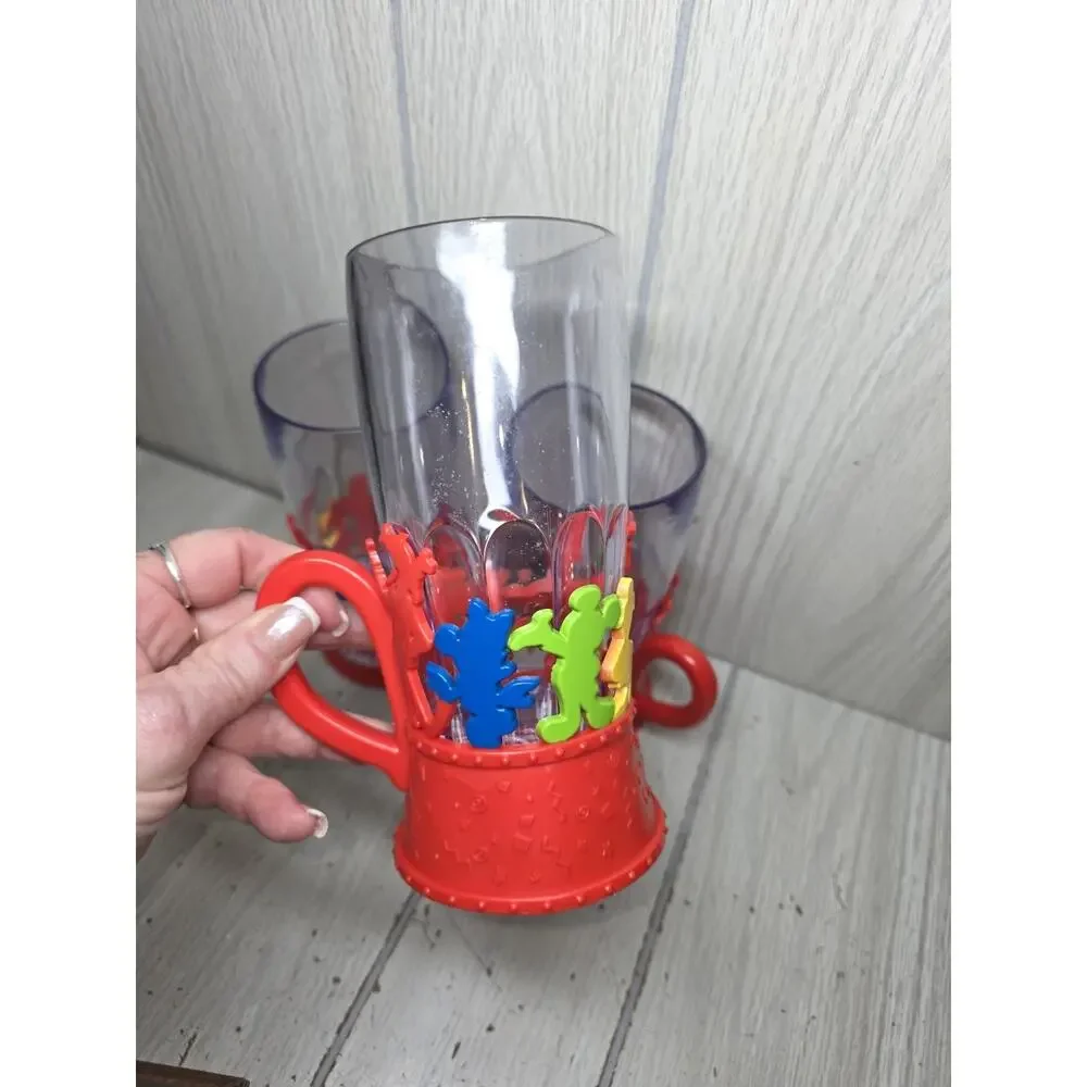 Disney On Ice Souvenir Mickey Mouse & Friends Light Up Plastic Mugs Set 3 Read